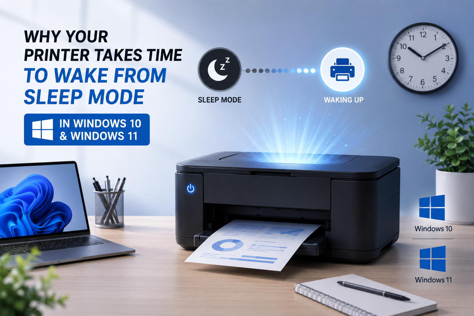 Why Your Printer Takes Time to Wake From Sleep Mode in Windows 10 & Windows 11