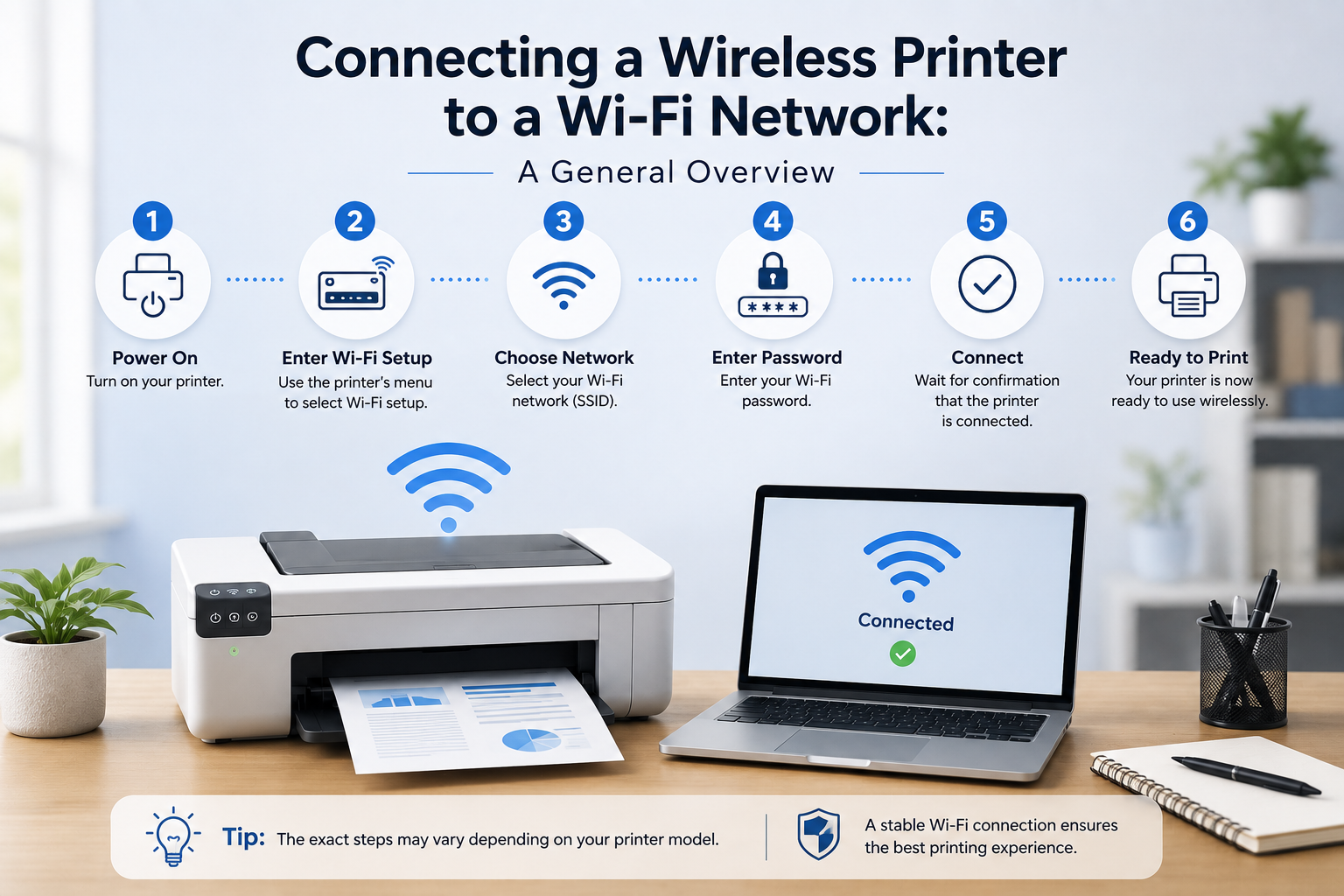 Connecting a Wireless Printer to a Wi-Fi Network: A General Overview